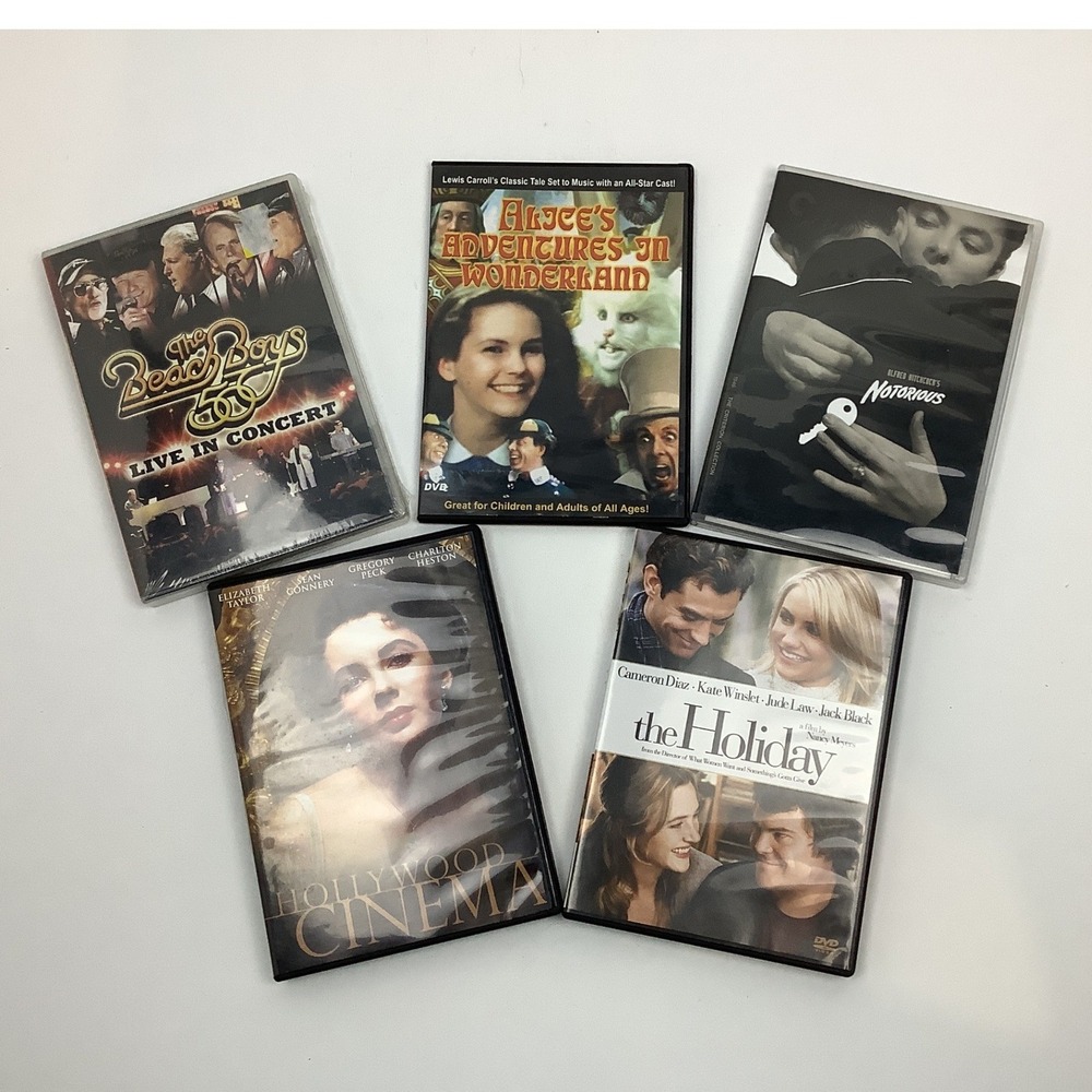DVD Bundle The Beach Boys Live Notorious Criterion The Holiday Alice Wonderland